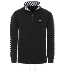 Vans Versa (Black/Checkerboard) Quarter Zip Pullover, Size Men’s Small